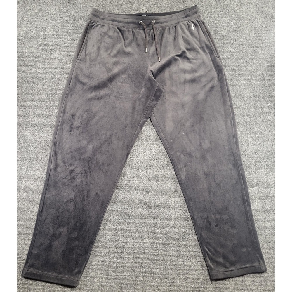 Polo Ralph Lauren Velour Velvet Trousers Gray Men's Pant Size Large